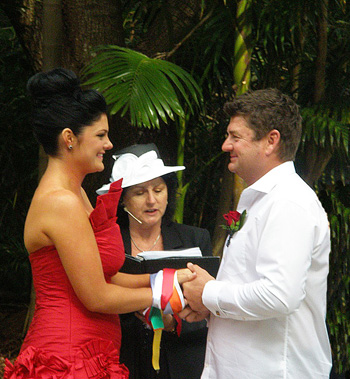 Ami & Tony celebrated their Marriage with a Seven Chakra Handfasting at Songbirds Rainforest Retreat with Marry Me Marilyn 